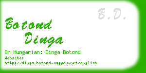 botond dinga business card